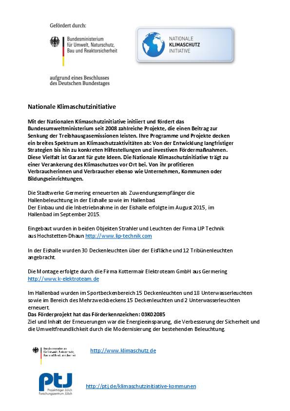 Klimaschutz bei der Hallenbadbeleuchtung